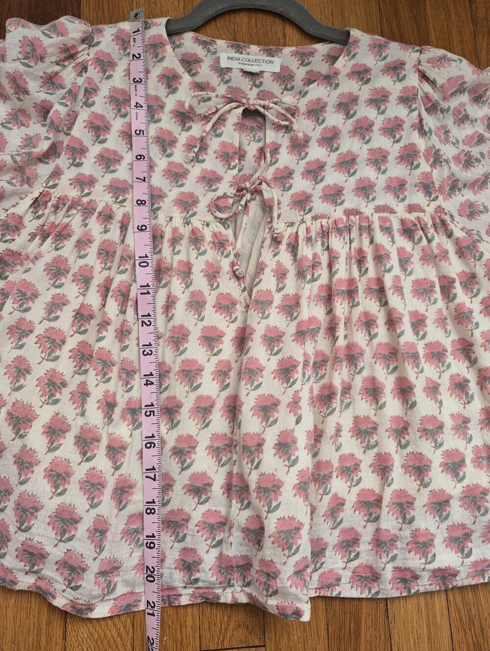 Emerson Fry Puff Isla Top Alma Organic Floral Block Print Size XS / Small - Picture 12 of 12